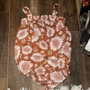 Carters baby girl one piece body suit. Sunflowers.